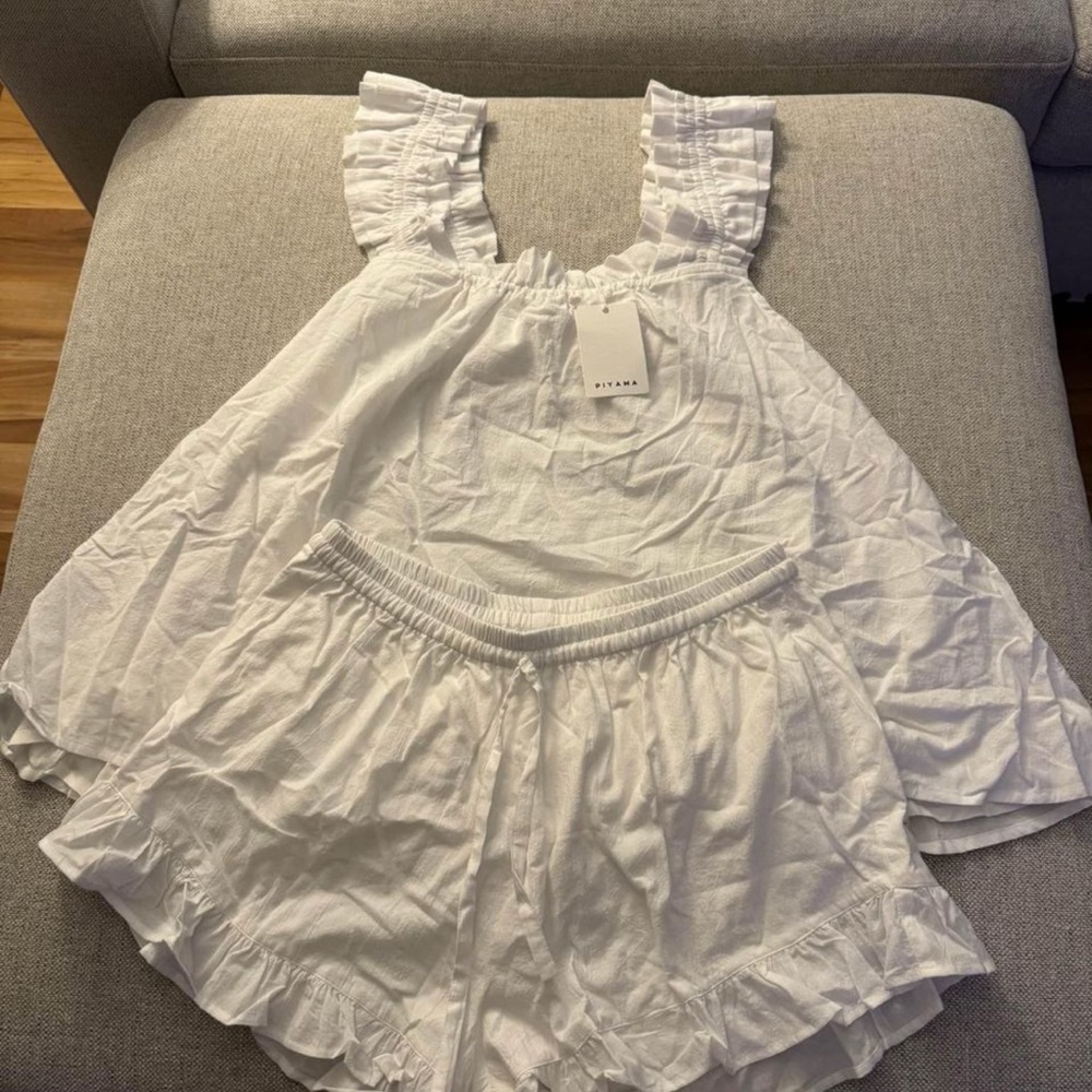 Piyama white pj set